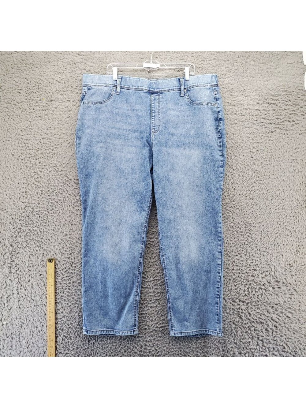Terra & Sky Jeans Womens 2X 20W-22W Light Blue Stretch Denim Pull On